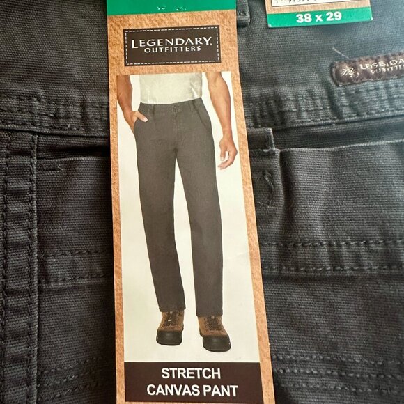 Legendary Outfitters Stretch Canvas Pants Men's Size 38X29 Gray Relaxed Fit - Picture 1 of 12